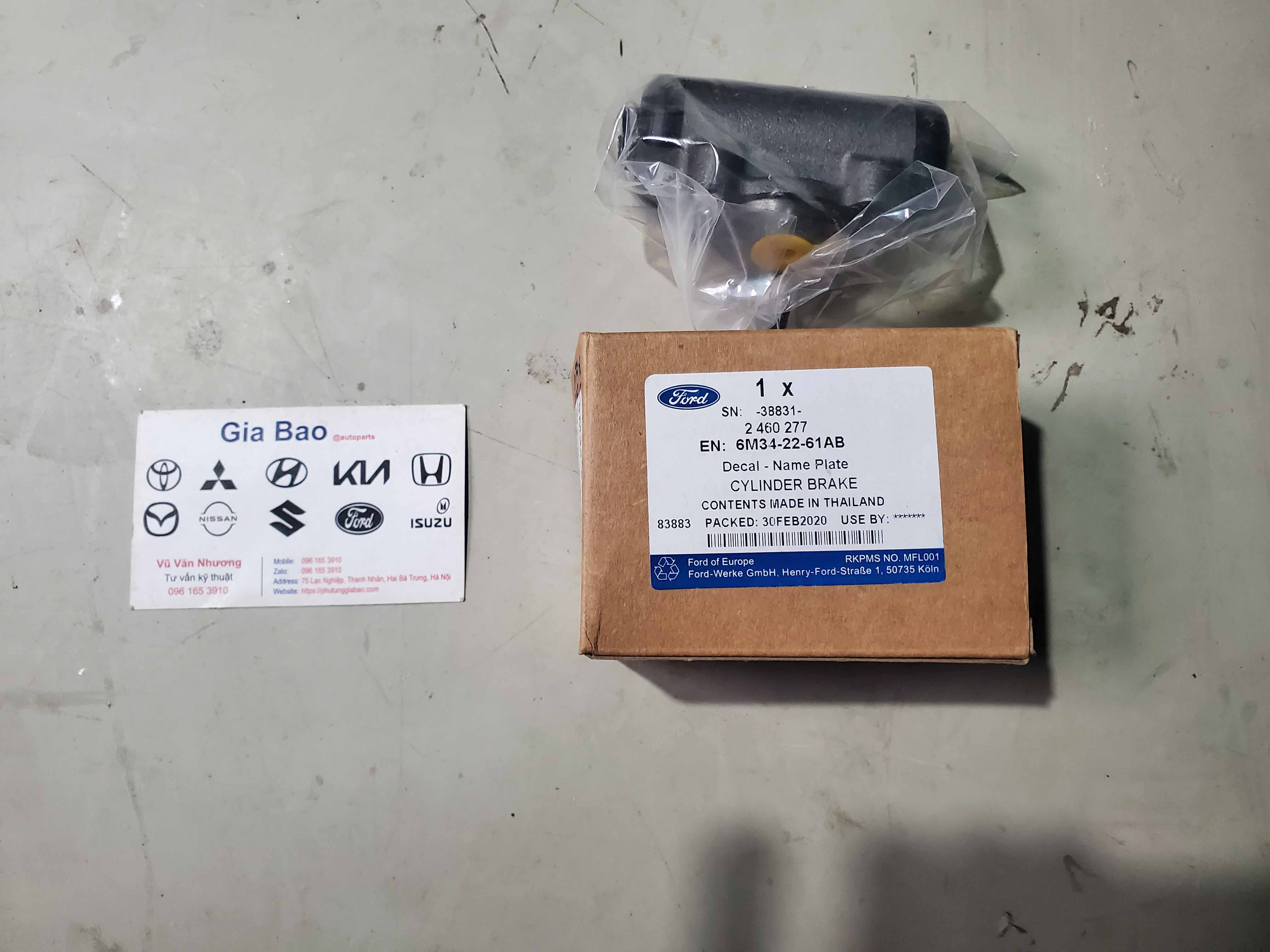 Xy lanh phanh sau xe Ford Ranger Everest 2.5 & 2.2 & 3.2 6M34-22-61AB