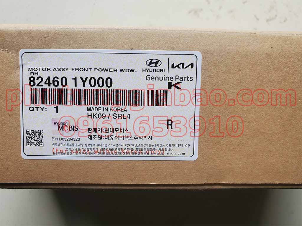 Mô tơ nâng kính trước chính hãng KIA  824601Y000
